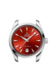 Cassa in acciaio inossidabile lucido da 38 mm con corona simmetrica, lunetta liscia e bracciale in acciaio inox lucido e satinato con maglie rotonde